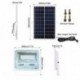 Necgemlex Solar Flood Lights Outdoor - A Plus 100W Solar Powered Street Light, 120 LEDs 6000 Lumens Waterproof IP66 with Remote Control Security Lighting for Yard, Garden, Gutter, Swimming Pool, Path